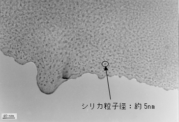 有機無機ハイブリッド膜の透過型電子顕微鏡写真