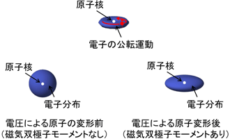 磁気双極子モーメントの説明図