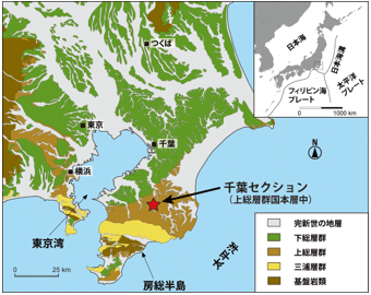 千葉セクション（千葉県市原市）の位置の図