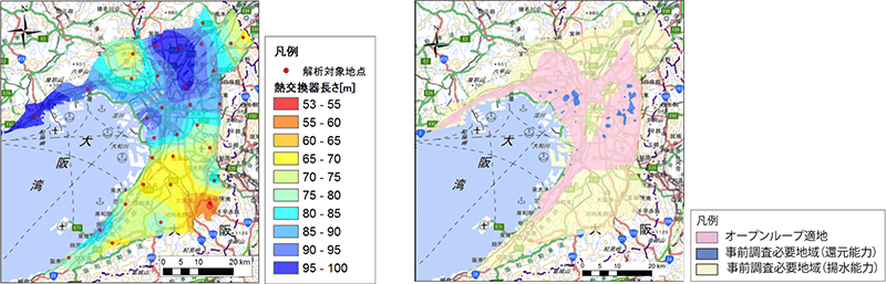 大阪湾周辺の地中熱ポテンシャルマップ