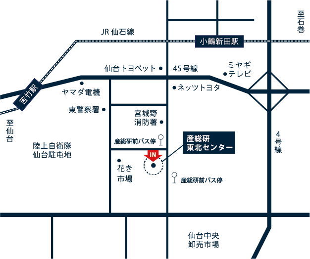 東北センターの地図
