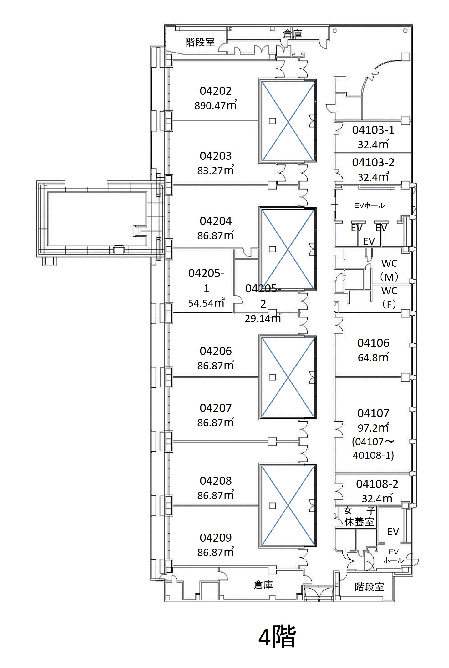 4階のフロアマップです。