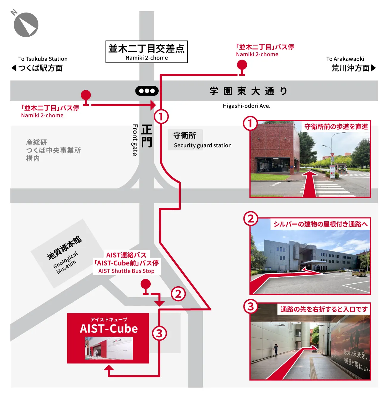 AIST-Cubeへの案内図