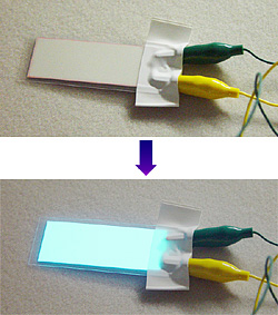 ELが光る様子の写真
