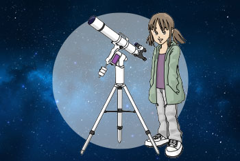 天体望遠鏡のイメージ図